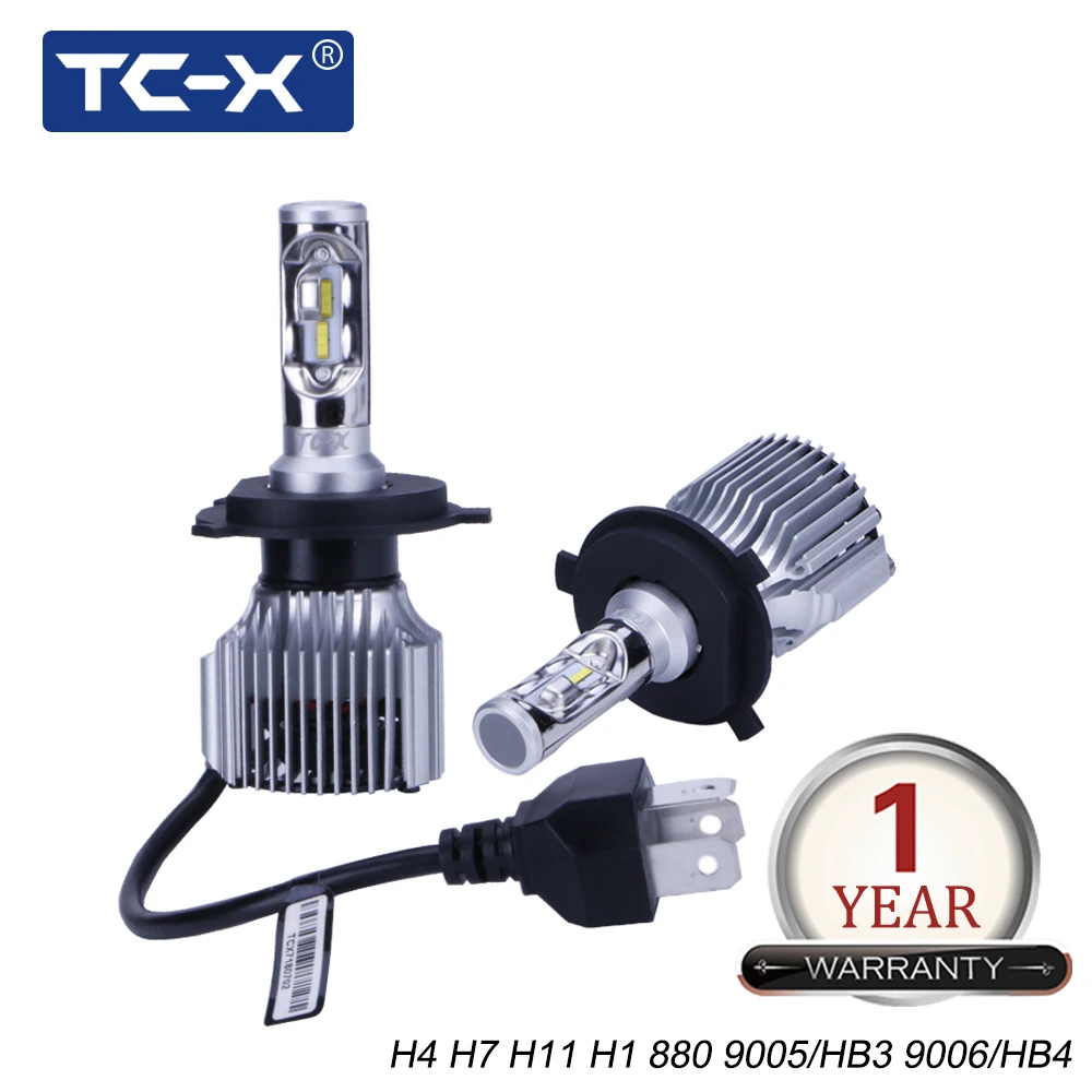 TC X высокое Мощность H4 компактный фар автомобиля 60 w/pair 6000Lm H7 LED H11 9006 9005 H1 880/H27 свет