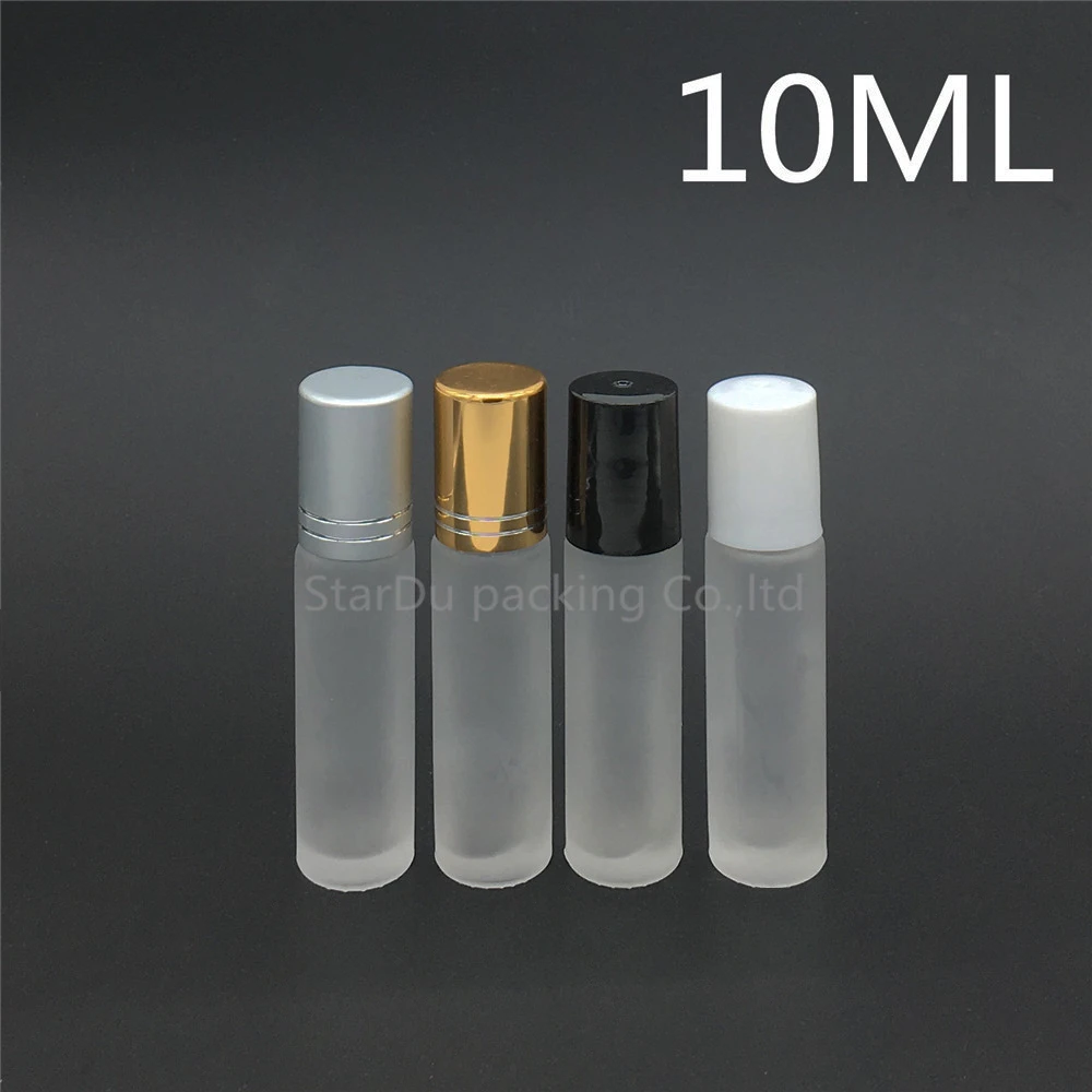 Free shipping 1000pcs 10ml Roll on perfume bottle, 10cc Frosted
