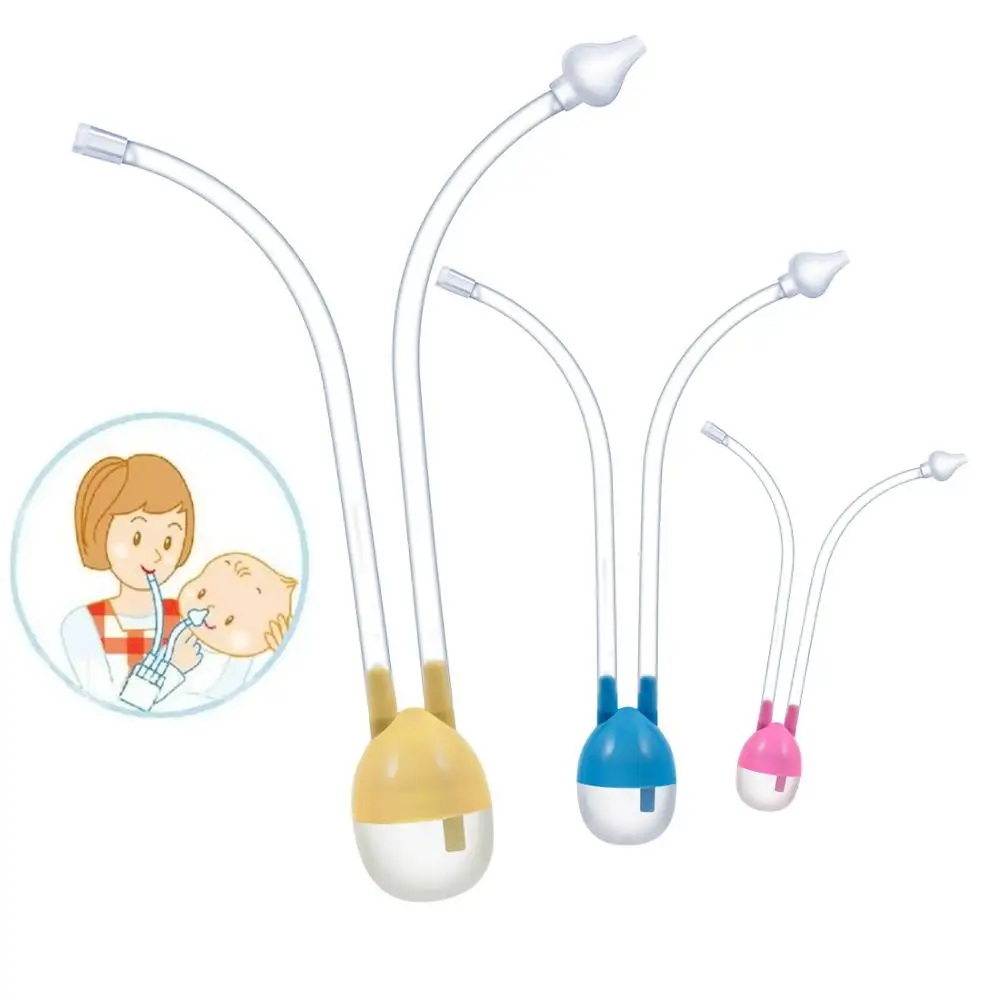 

Hot New Born Baby Vacuum Suction Nasal Aspirator Safety Nose Cleaner infantil Nose Up aspirador nasal Baby Care Drop Shipping