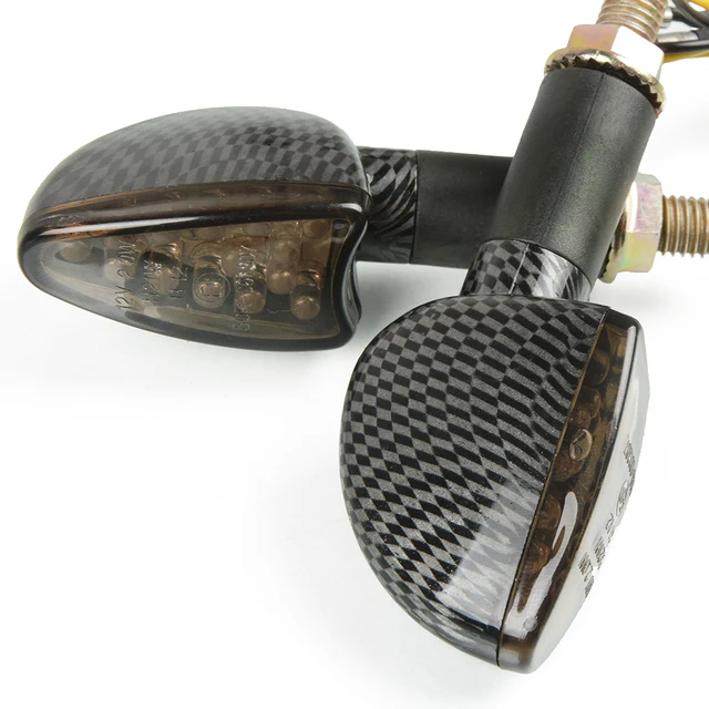 Motorcycle Turn Signal Signals Light Taillight Flexible 12 LED Indicators Blinkers Flashers for Honda GROM MSX125 MT-09 Z800 R3 D