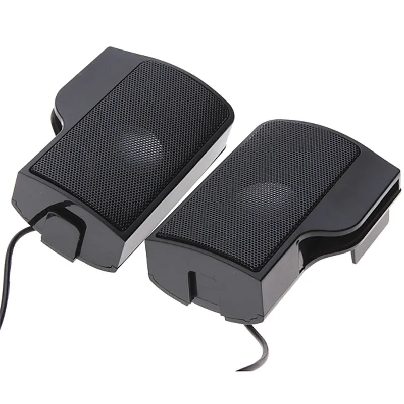 PLEXTONE 1 Pair Mini Portable Clipon USB Stereo Speakers line Controller Soundbar for Laptop Mp3 Phone Music Player PC with Clip