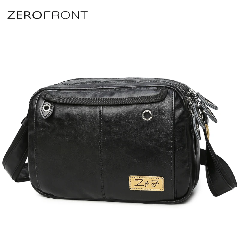 

ZF 2018 New Fashion pu Leather Bags for Men's Shoulder Bag Leather Messenger Bag Multifunction High Capacity for Weekend bags