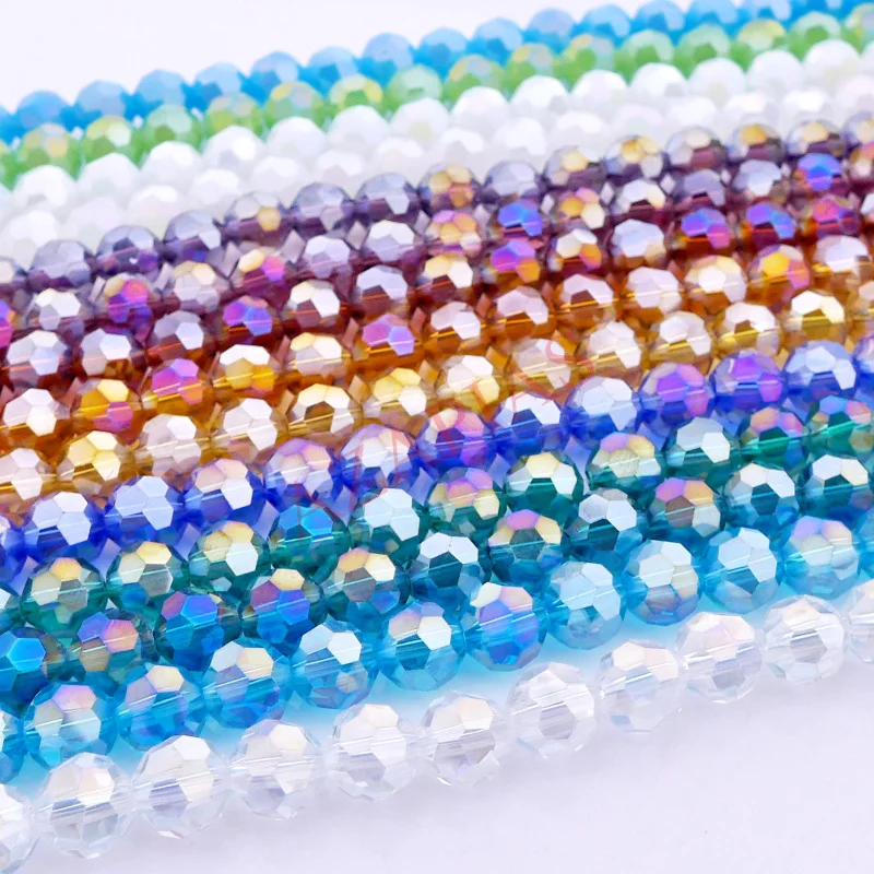 

wholesale 6/8/10/12mm Crystal 5000 Round faced Beads Top Quality Free shipping basic colors AB-2