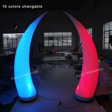 Украшение светодиодный освещенный надувная колонна надувные светильники-бивни вечерние события декоративные