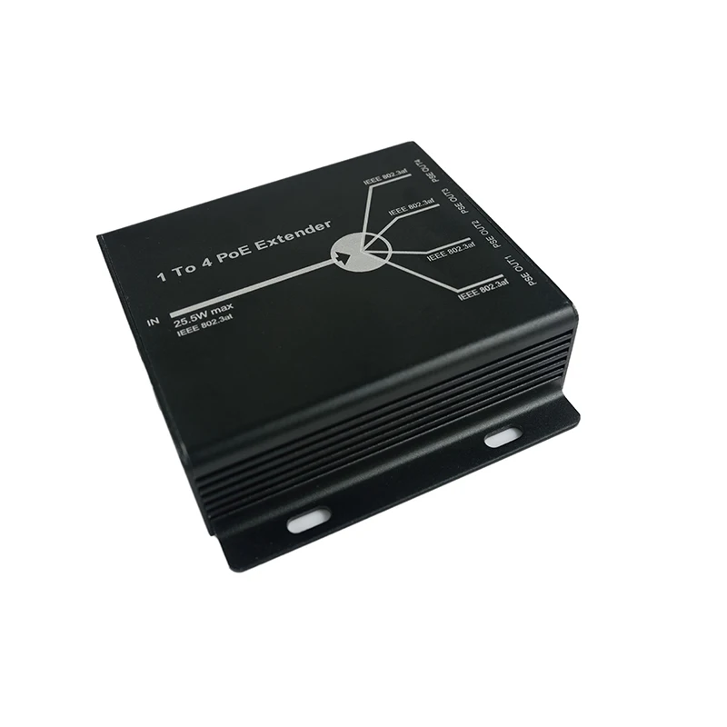 Новый 4 портовый удлинитель IEEE802.3af PoE для ip камеры расширит расстояние передачи 120