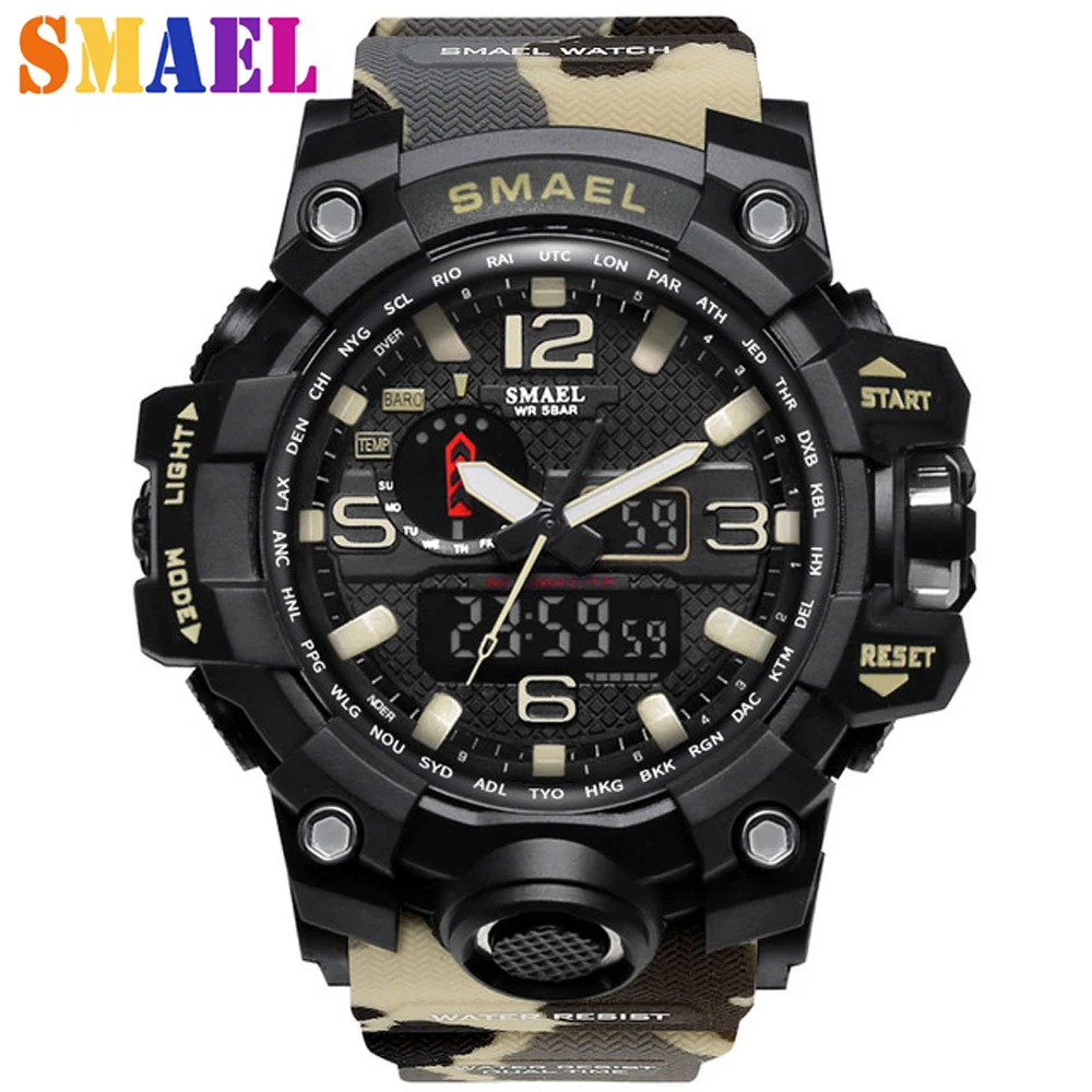 

Top Brand Sport Military Watches Men Digital-Watch Men LED Dual Display Waterproof Wrist Watches Army Male Relogio Masculino G13