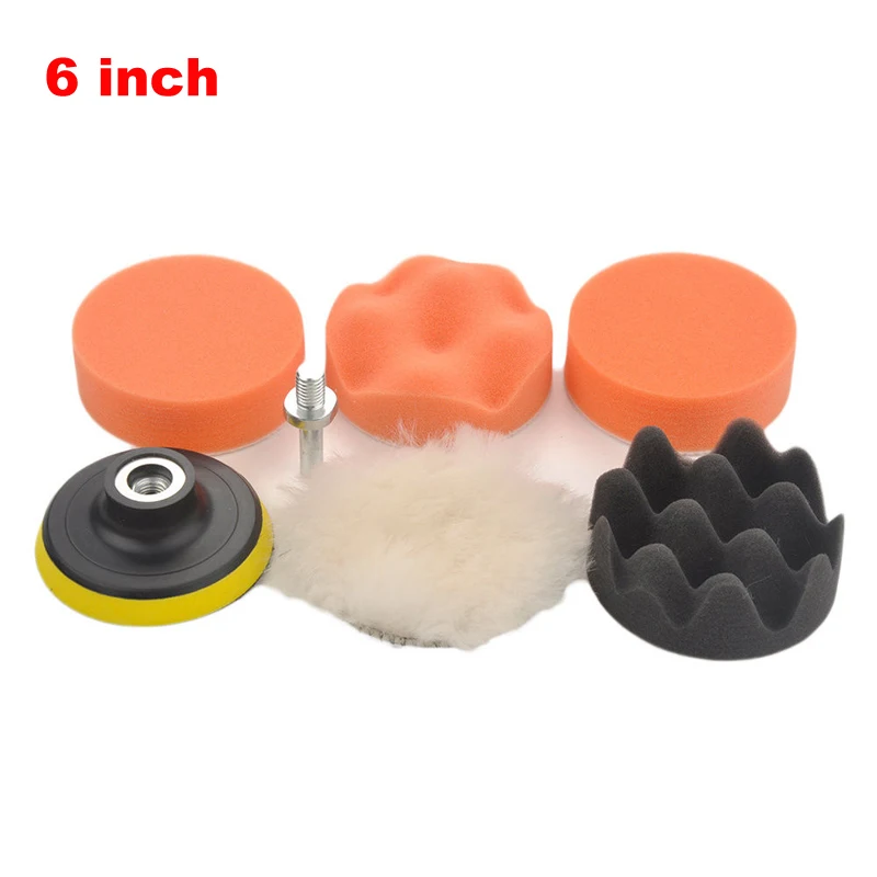 Youwinme 7Pcs/Set 6 Inch Car Paint Care Polishing Sponge Waxing Buffing