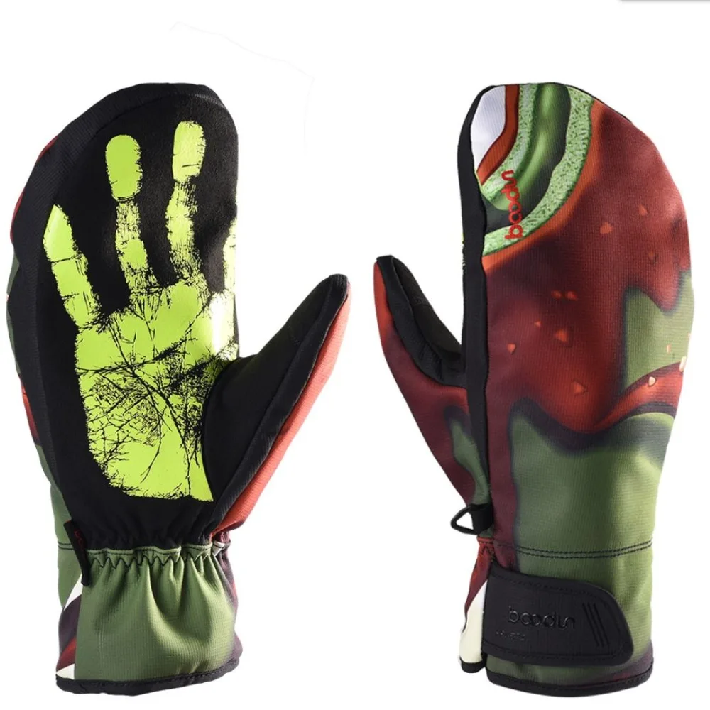 

2018 Boodun Winter Thermal Men's Ski Glove Unisex Water Resistant Outdoor Sport Mittens Snowboarding Skiing Bike Riding Climbing