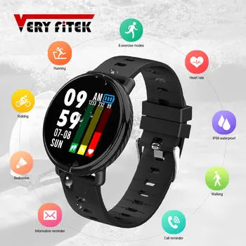 

VERYFiTEK Round Smart Watch Blood Pressure Heart Rate Monitor IP68 Waterproof Fitness Bracelet Sports Watch Men Women Smartwatch