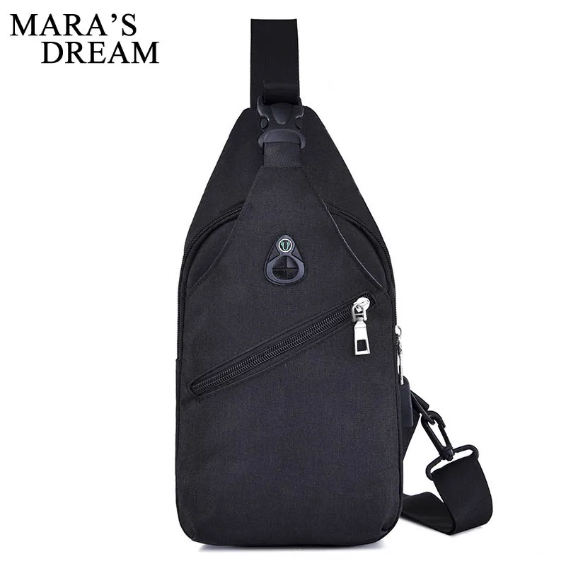 

Mara's Dream2019 New Smart Charging Headset Hole Chest Bag Men and Women Outdoor Leisure Soft Face Shoulder Messenger Bag