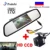 Podofo Mini 4.3 “Car Rear View Mirror con la Macchina Fotografica di Navigazione Luci di Retromarcia Della Macchina Fotografica di Parcheggio con la Macchina Fotografica Parktronic Car- styling