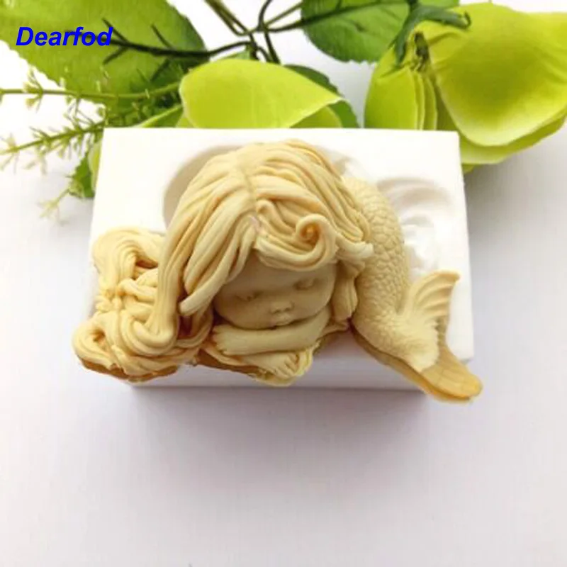 

180104 Mermaid Design 2 Silicone Mold for Soap Candle and Chocolate make Kitchenware DIY Tool