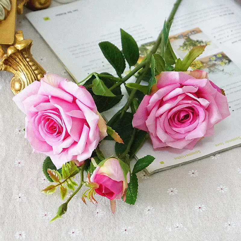 Artificial Paris perfume roses fake Flowers silk flowers Wedding decoration baby shower gifts 11 7