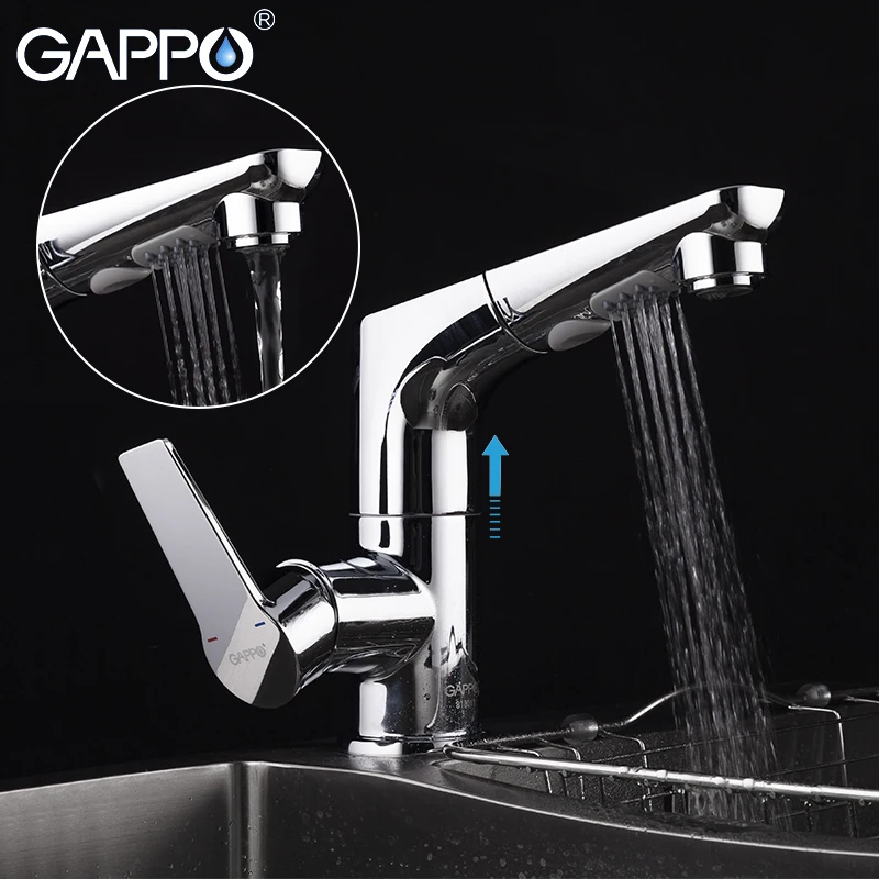 GAPPO kitchen faucet pull out kitchen sink faucet water sink mixer crane Chrome water tap kitchen faucet with spray             