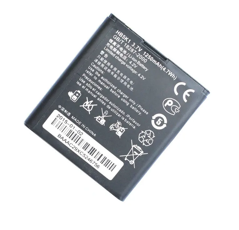 3 шт./лот 1250 мАч HB5K1/HB5K1H Сменный аккумулятор для Huawei M866 U8651 C8650 M865 C8810 U8660 S8520 T8620 U8860 T8500
