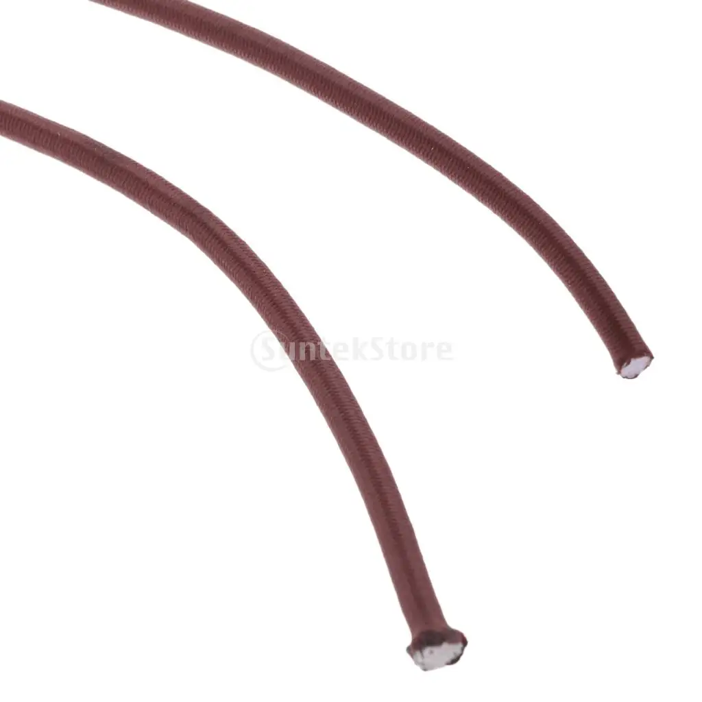 Coffee Color 0.5m - 100m 3mm Marine Elastic Bungee Rope Shock Cord - Car Truck Roof Racks Trailers Boats Kayaks Tie Down