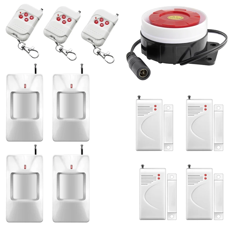 Intelligent Wireless Remote control Home Alarm System Simple Setting for Home Security