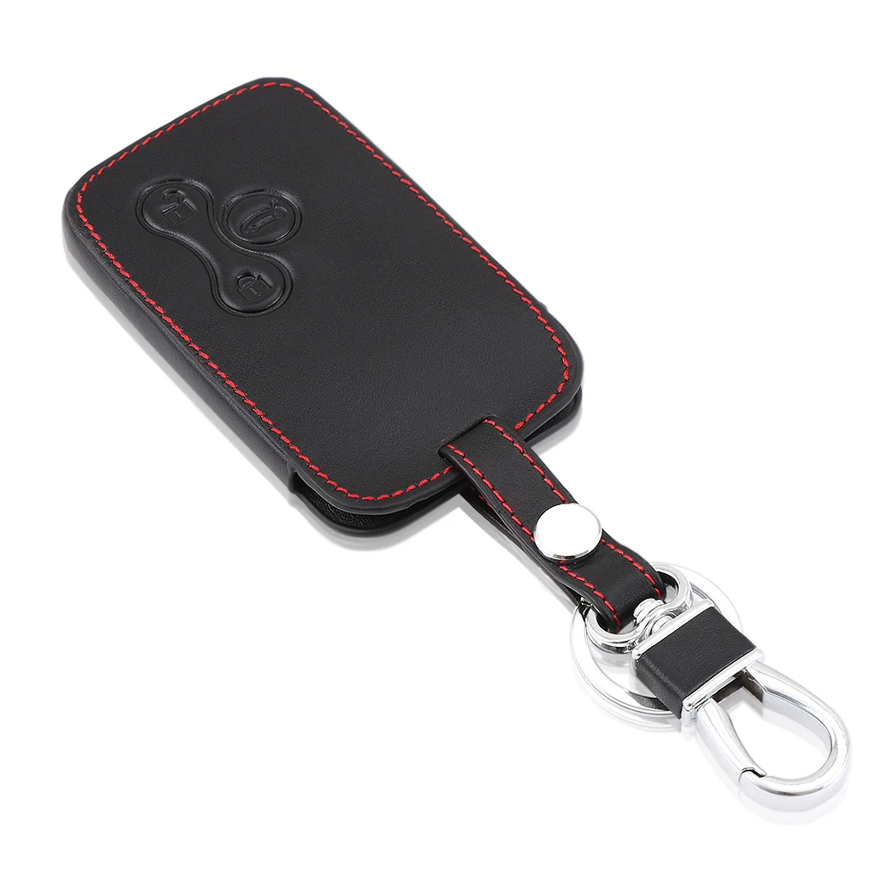 

Leather Remote Control Car Keychain Key Cover Case for Renault Clio Megane Scenic Grand Scenic