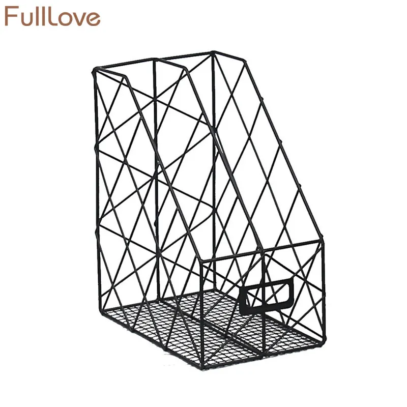 24.5*16*30cm Nordic Metal Bookshelf Desktop Magazine Newspaper Gold Storage Rack Shelf Office Organizer Holders & Racks | Дом и сад