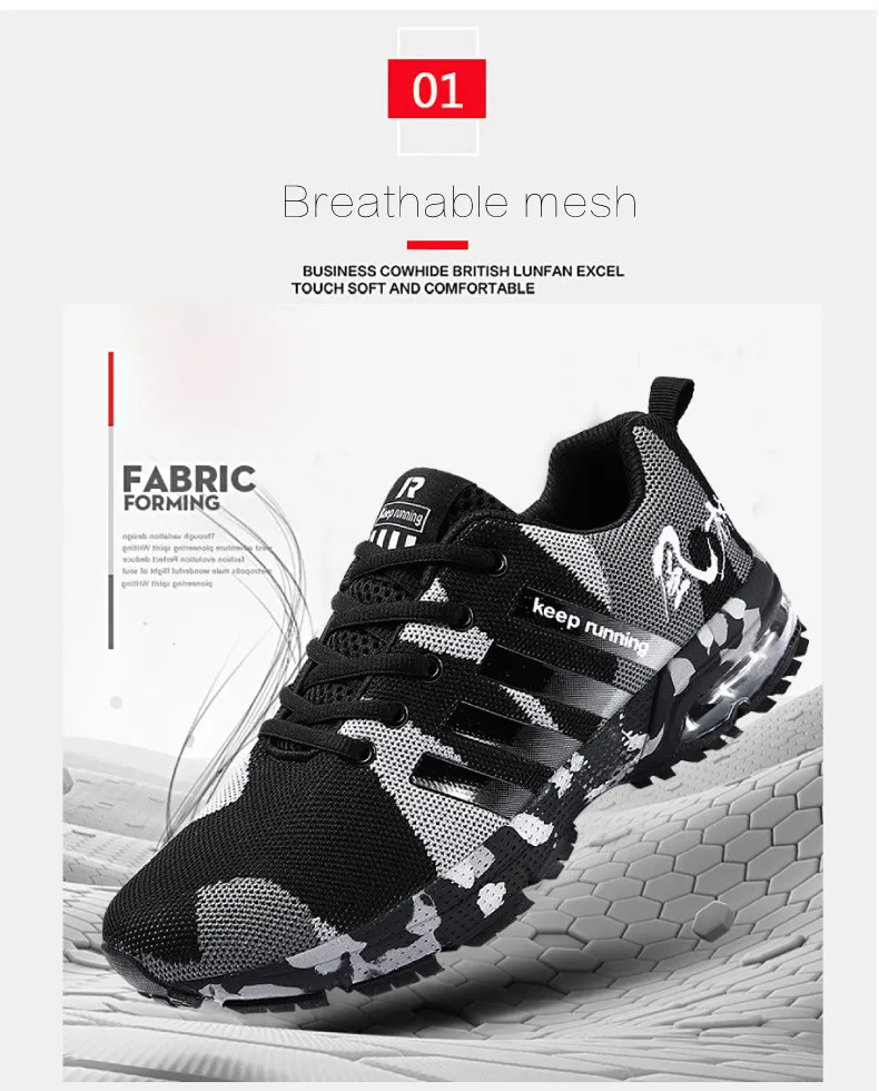 Unisex Comfortable Non-slip Outdoor Men Sneakers Trainer Shoes Women Breathable Good Quality Running Shoes Big Size 36-46 (4)