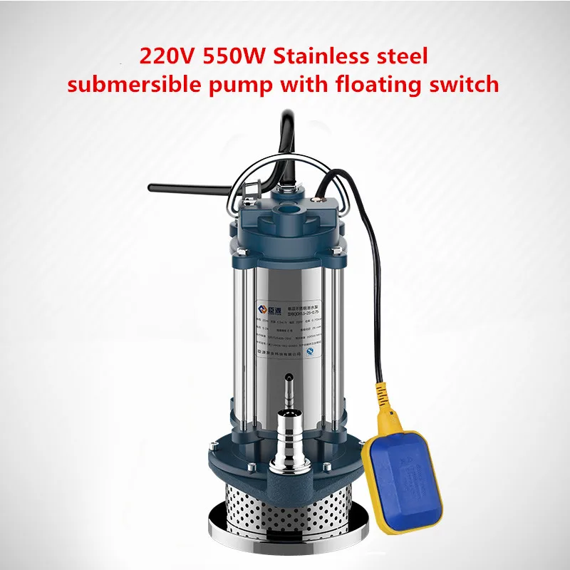 

220V 550W Stainless Steel Submersible Pump Water Suction Pump with Floating Switch Y