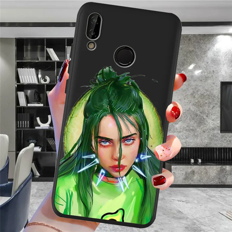 Billie eilish для huawei P8 P10 P20 P30 Коврики 10 20 Honor 8 8X 8C 9 V20 20i 10 Lite Plus Pro Чехол Coque Samsung чехол-футляр Капа