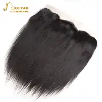 Joedir ด้านหน้าลูกไม้ตรงบราซิล 13x4 Frontal 100% Remy มนุษย์ผมสีธรรมชาติฟรี 8- 18 นิ้วฟรีเรือ