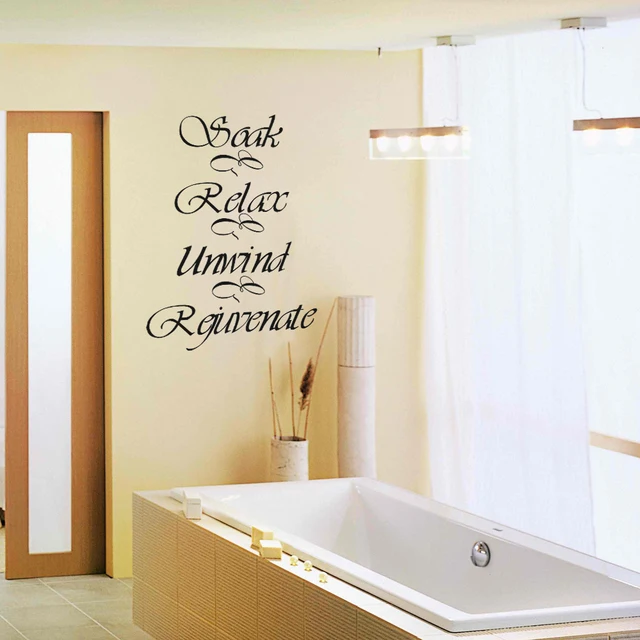 Bathroom Wall Decal Quote Soak Relax Unwind Rejuvenate Bath Room Bathroom Wall Decal Quote Soak Relax Unwind Rejuvenate Bath Room Tub Vinyl Art Sticker