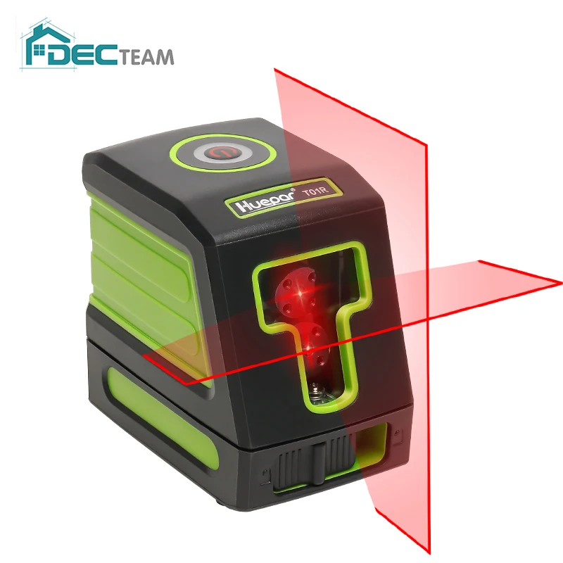 

DEC TEAM 2 Lines Laser Level Self-Leveling Horizontal and Vertical Cross Line Red Beam Portable Mini Level Meter