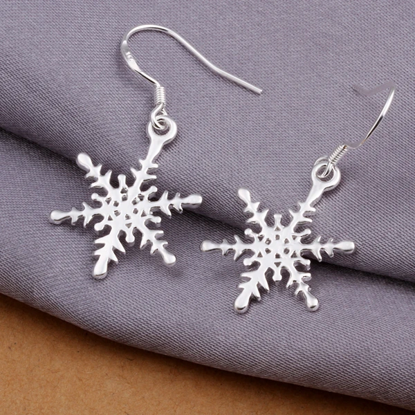 2018 new 925 sterling silver lucky cute nice smooth snow drop of hook earring for women girls fine fashion trendy jewelry | Украшения и