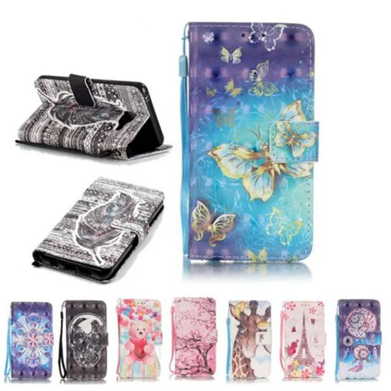 3D Роскошный чехол-книжка из кожи чехол для телефона для samsung Galaxy S4 S5 S7 S6 Edge Plus A310 A510 J310 J510 G530 крышка чехол с отделением для карт с рисунком совы