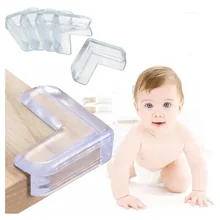 4 шт Детская безопасность прозрачный защитный чехол, ПВХ дети анти-столкновения края угловая защита стола угловая Защитная крышка