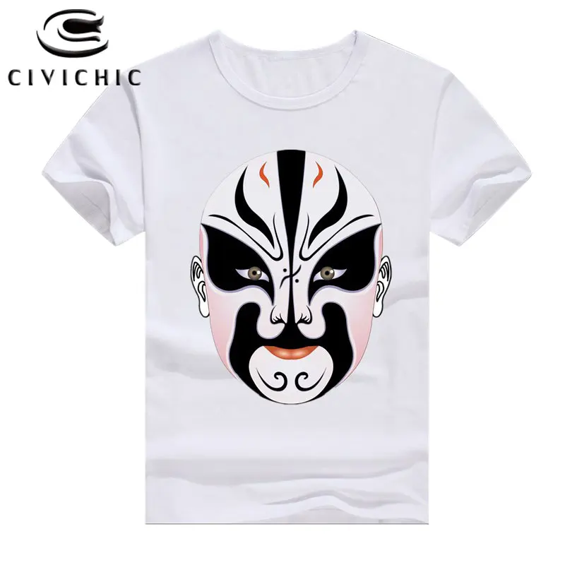 CIVI CHIC Ретро футболка в этническом стиле Женская картина лица Сычуань Пекинская