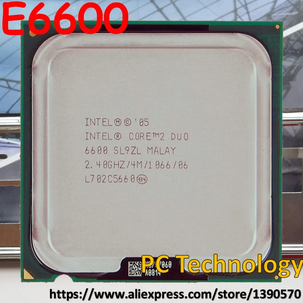 Оригинальный процессор Intel E6600 Core 2 Duo Socket 775 40 ГГц 4 м 1066 МГц бесплатная доставка 100%