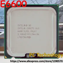 Original intel e6600 núcleo 2 duo soquete 775 processador cpu 2.40 ghz 4 m 1066 mhz frete grátis 100% teste bem