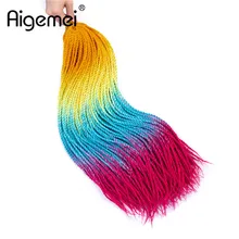 купить✲ Aigemei Синтетические Сенегальские Твист Вязание крючком Косы 24 дюймов Ombre Плетение Наращивание