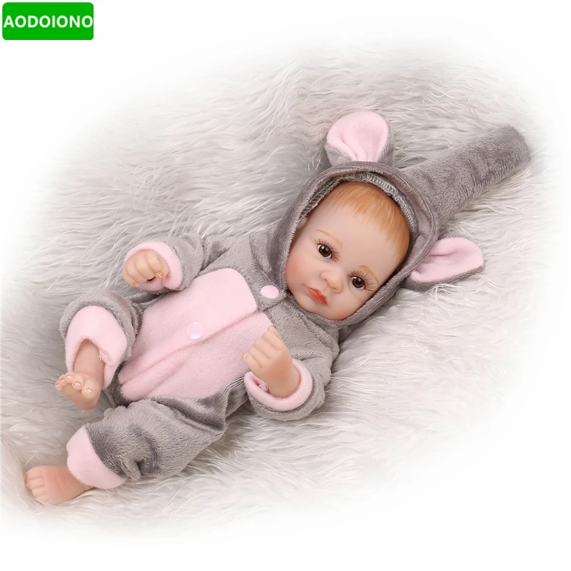 26cm Lovely Boy Reborn Baby Dolls Elephant Cosplay Silicone Bebe reborn