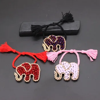 

2019 New Bohemian Rhinestone Mizhu Elephant Bracelet Fashion Personality Wild Bracelet Fashionable temperament bracelet 896