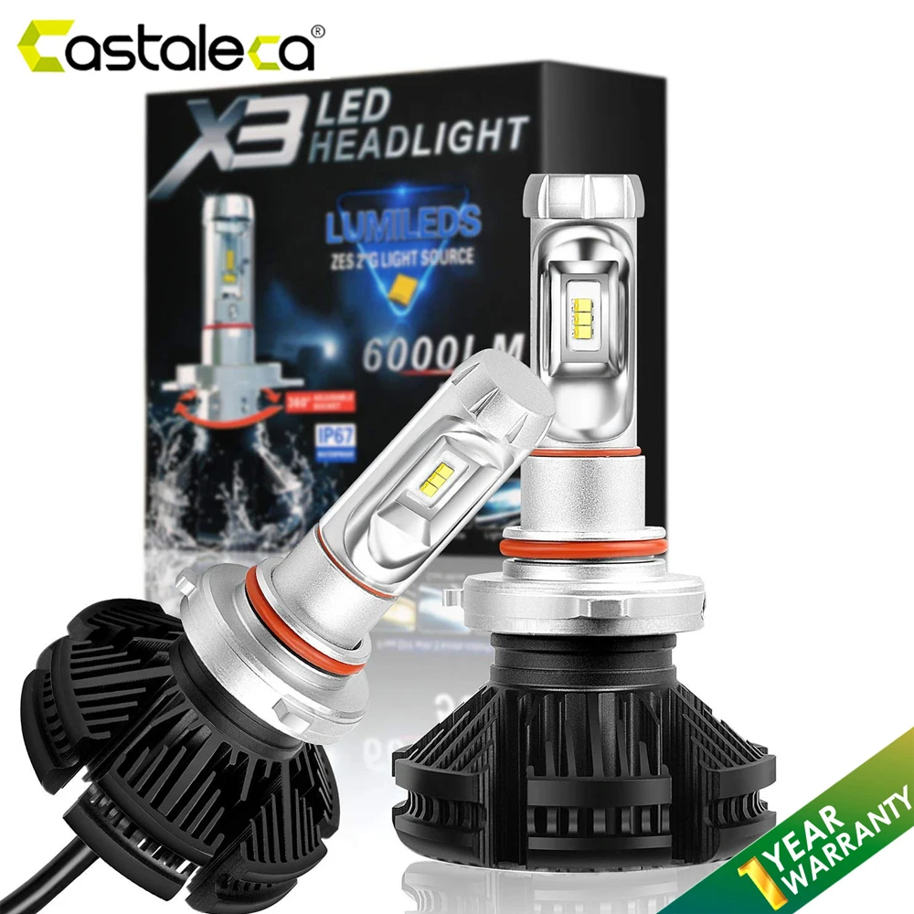 

Castaleca Car Headlight H4 LED H7 Super bright Auto LED lamp h1 led H1 H3 H8 H11 9005 9006 h4 led bulb Car Styling 12V Headlamp