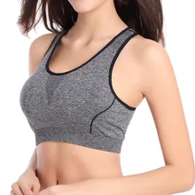 Сексуальный женский спортивный бюстгальтер супер стрейч бесшовные майка без рукавов для йоги фитнес M/L Открытый