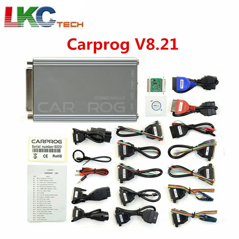 Carprog V8.21/v10.93программист Авто Ремонт сброс подушки безопасности инструменты Carprog ECU чип тюнинг полный 21 Адаптеры - Цвет: v8.21