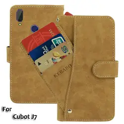 На Алиэкспресс купить чехол для смартфона leather wallet cubot j7 case flip retro vintage leather front card slots cases cover business phone protective bags