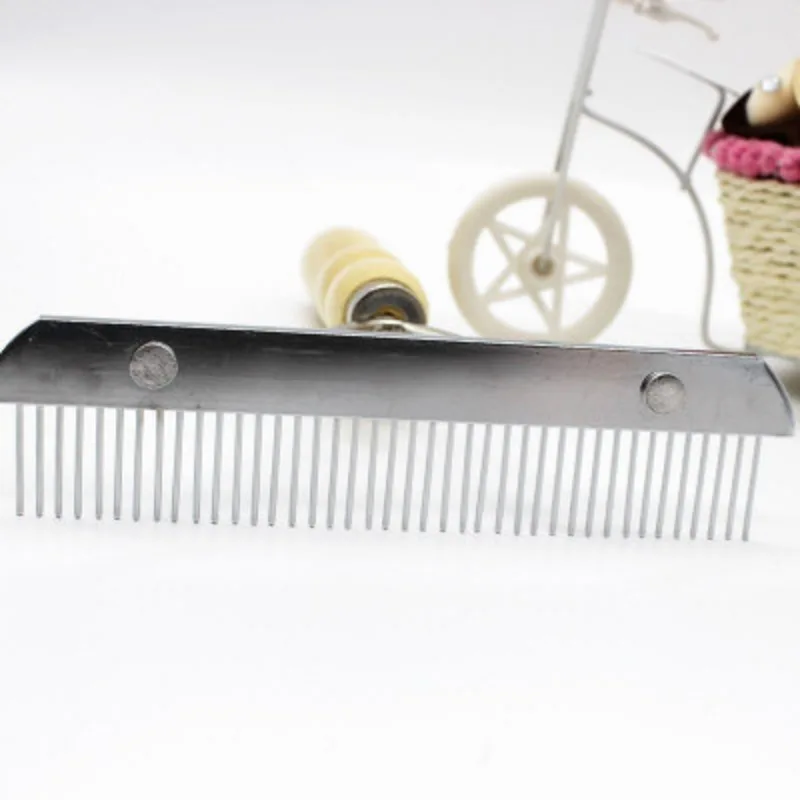 Stainless Steel Shedding Comb Gently Remove Loose Tangled Hair The Handle Is Comfortable Pet Dog Grooming Rake Dematting Tool