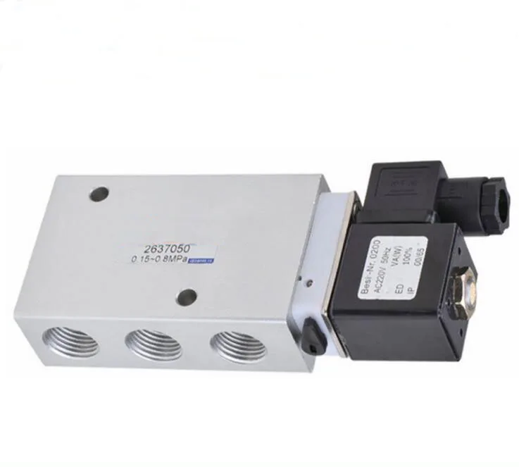 

5/2 way Pillar type single electricity 12mm lastus rectum Herion series pneumatic air solenoid valve
