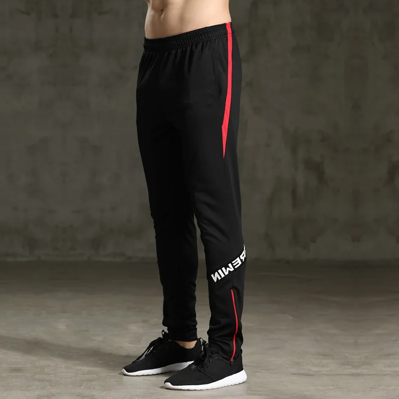 New Men's Football Soccer Training Pants Fit Sweat Sport Gym Athletic Trousers 