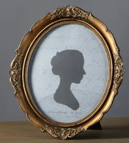antique gold dark Новое поступление винтажная французская мода американская ретро отделка овальная пластина фоторамка - Цвет: antique gold dark