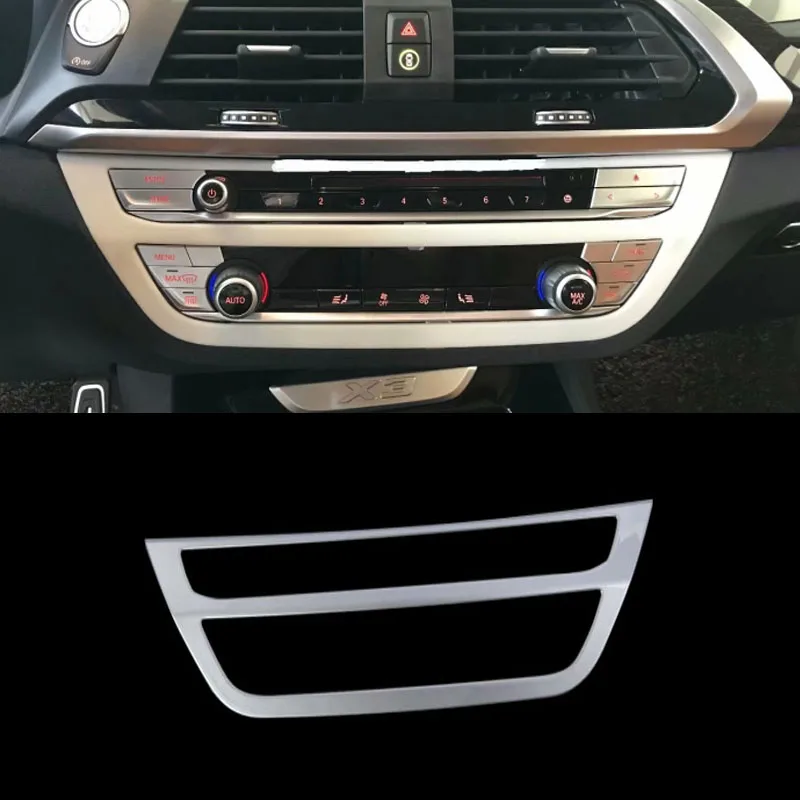 

Interior Trim Air conditioning CD Control Panel decoration frame Car Styling Stickers cover Auto accessories For BMW X3 G01 2018