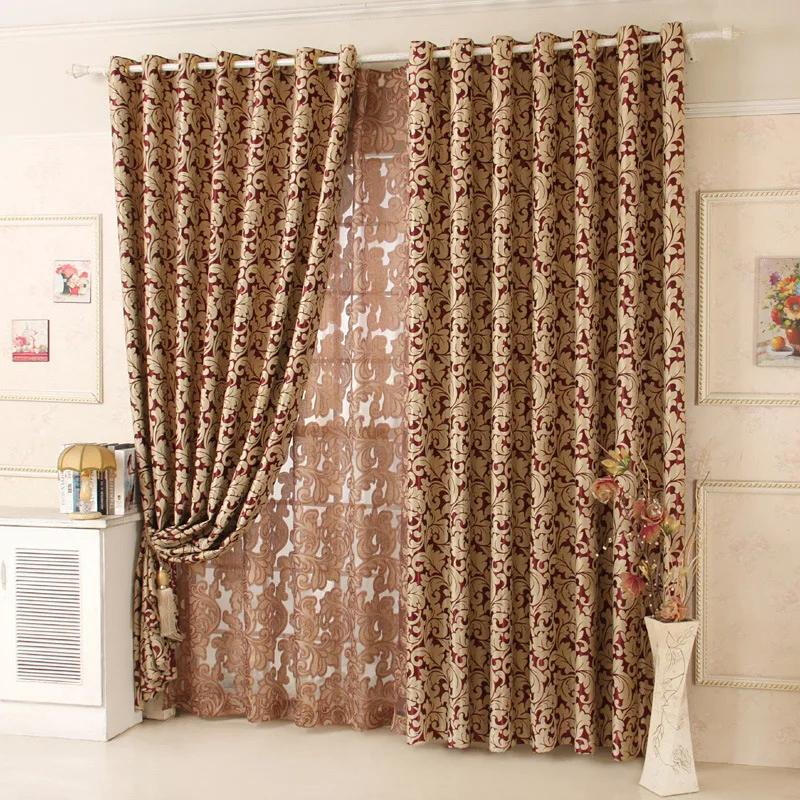 Free shipping Quality double faced Thick shade cloth blackout Dark red