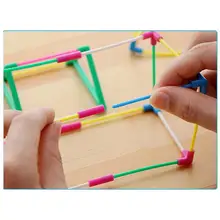 3D в виде геометрических фигур, строительные блоки, блокируя палочки сборка "сделай сам" учебных пособий игрушки изготовленные вручную художественных ремесел творчество Devoloping игрушки