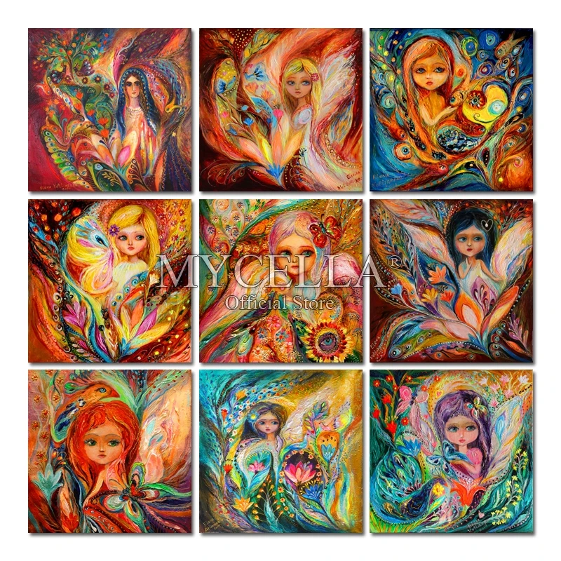 

DIY Diamond Painting Big Green Eyes Girl Painting Cross Stitch Full Rhinestone Needlework Wall Mosaic Fantasy Fairy Art Picture